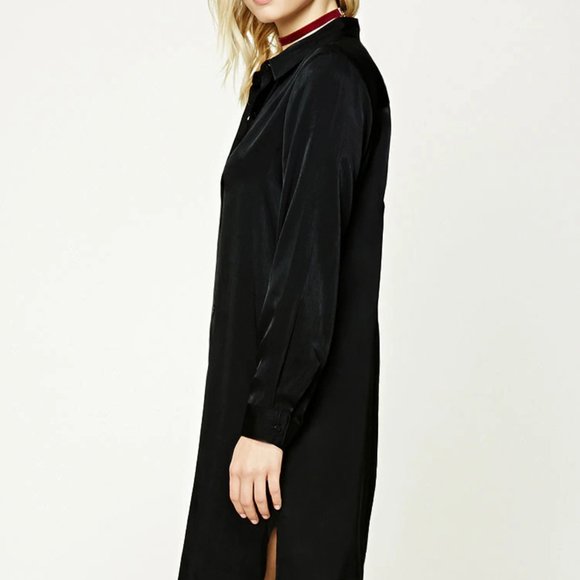 Forever 21 Contemporary Floral Shirt Dress - Picture 2 of 8